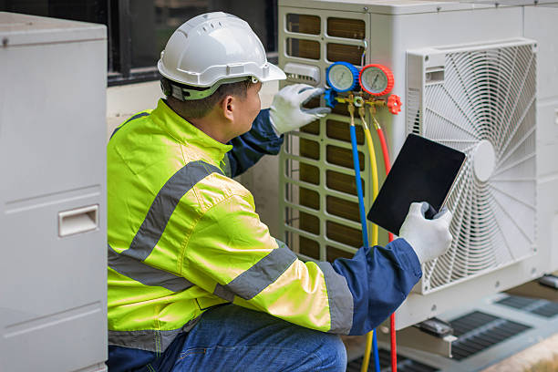 Professional Hvac Maintenance technician working in New Town, MA
